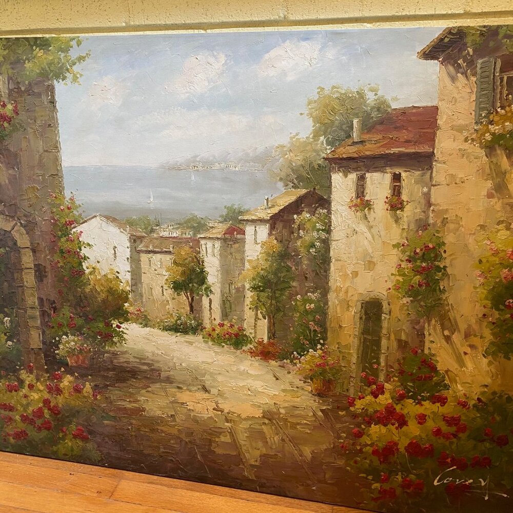 Original Oil Tuscany Landscape